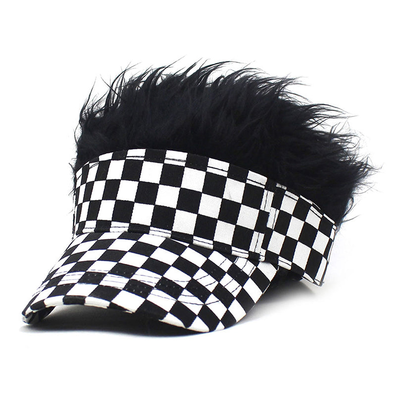 Adjustable Baseball Cap with Spiked Hair Wig 15 by HitMyNeed