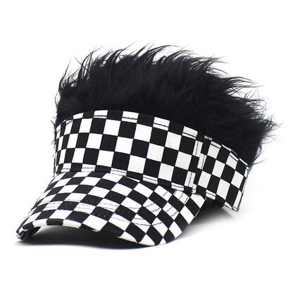 Adjustable Baseball Cap with Spiked Hair Wig 15 by HitMyNeed