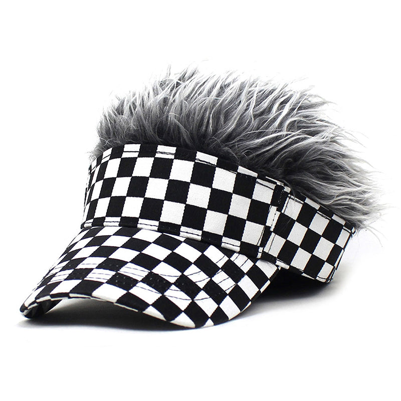 Adjustable Baseball Cap with Spiked Hair Wig 16 by HitMyNeed