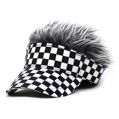 Adjustable Baseball Cap with Spiked Hair Wig 16 by HitMyNeed