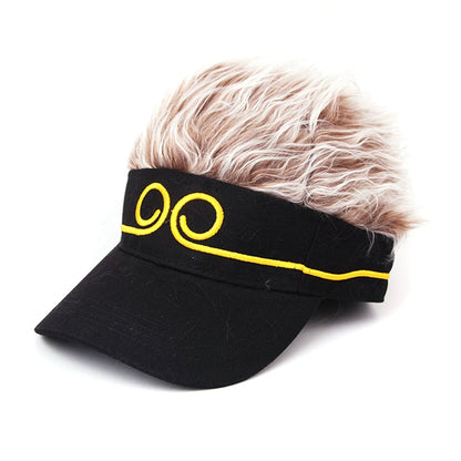 Adjustable Baseball Cap with Spiked Hair Wig 18 by HitMyNeed