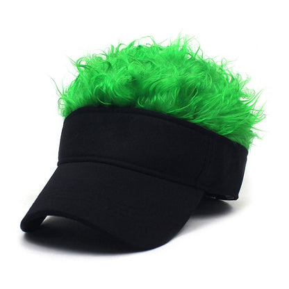 Adjustable Baseball Cap with Spiked Hair Wig 30 by HitMyNeed
