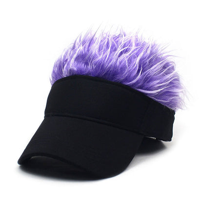 Adjustable Baseball Cap with Spiked Hair Wig 32 by HitMyNeed