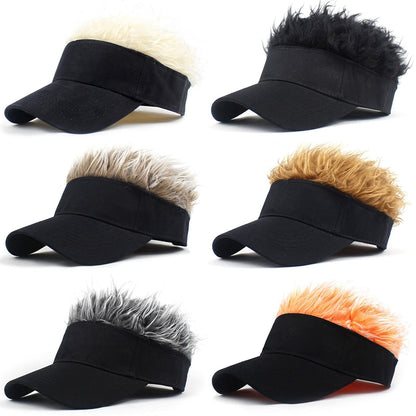 Adjustable Baseball Cap with Spiked Hair Wig by HitMyNeed
