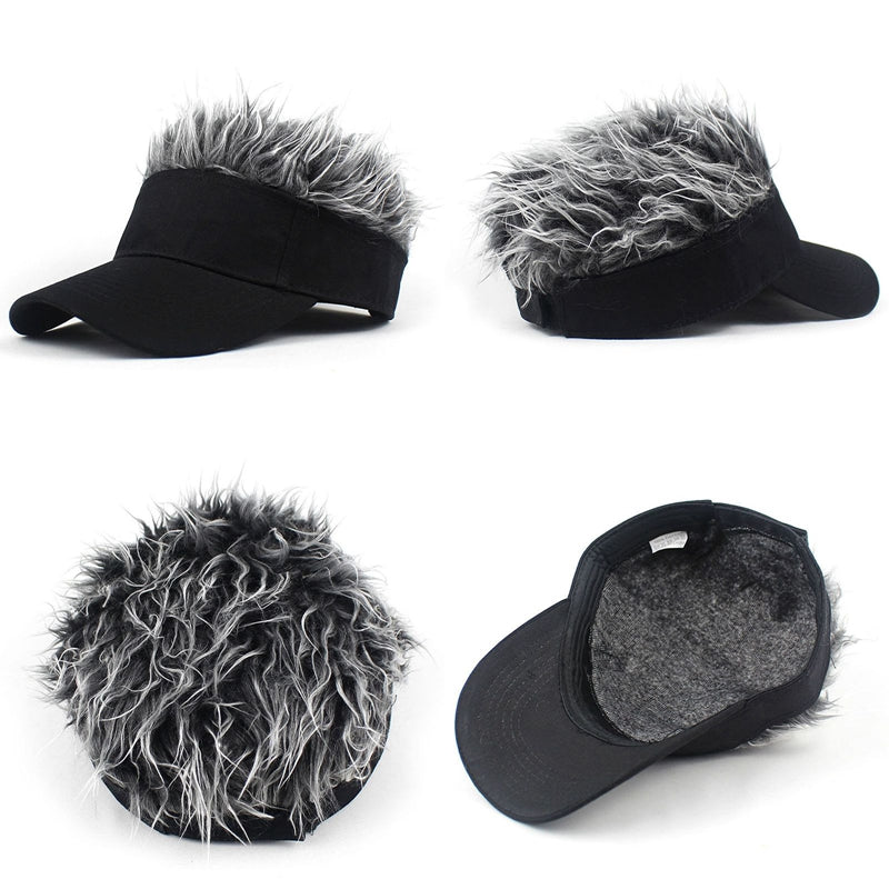 Adjustable Baseball Cap with Spiked Hair Wig by HitMyNeed