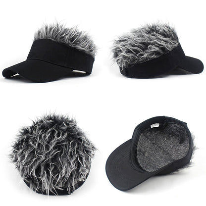 Adjustable Baseball Cap with Spiked Hair Wig by HitMyNeed