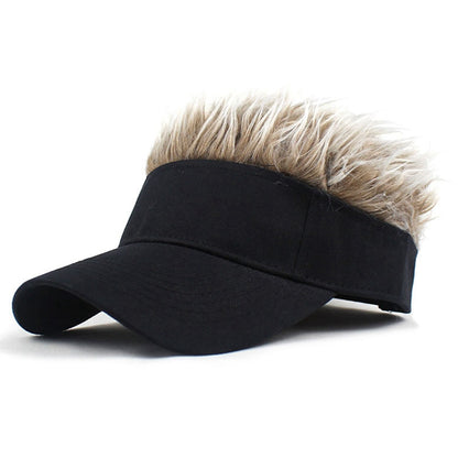 Adjustable Baseball Cap with Spiked Hair Wig by HitMyNeed