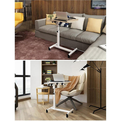 Adjustable Bed Table Laptop & Computer Desk on Wheels by HitMyNeed