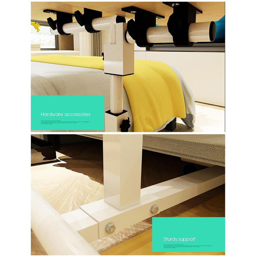 Adjustable Bed Table Laptop & Computer Desk on Wheels by HitMyNeed