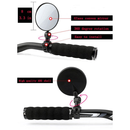 Adjustable Bike Handlebar Rearview Mirror 8cm by HitMyNeed