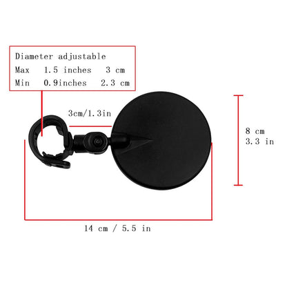 Adjustable Bike Handlebar Rearview Mirror 8cm by HitMyNeed