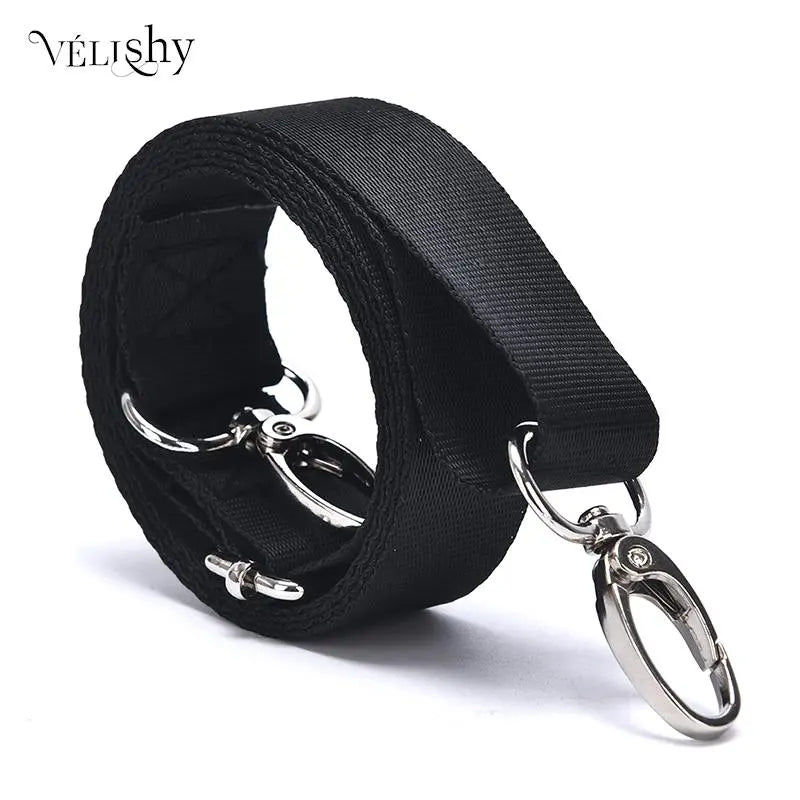 Adjustable Black Nylon Shoulder Bag Strap by HitMyNeed