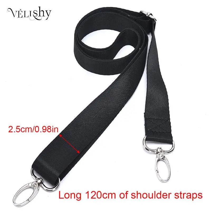 Adjustable Black Nylon Shoulder Bag Strap by HitMyNeed