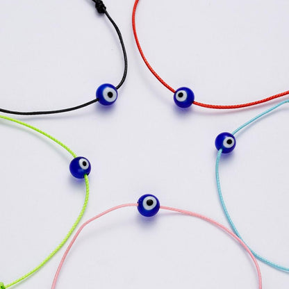 Adjustable Blue Evil Eye Wish Bracelet by HitMyNeed