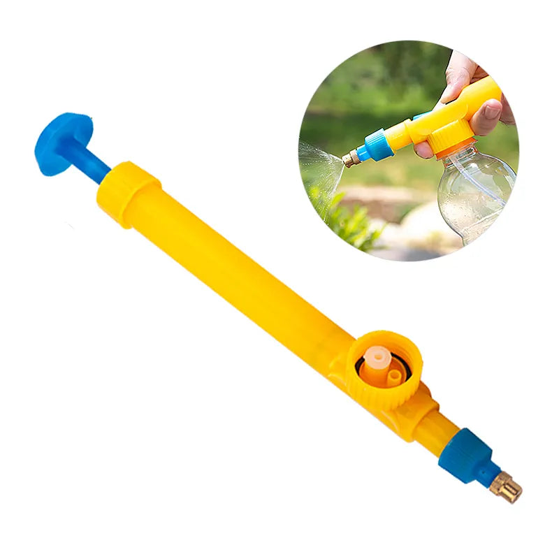 Adjustable Bottle Spray Nozzle High-Pressure Hand Pump yellow by HitMyNeed