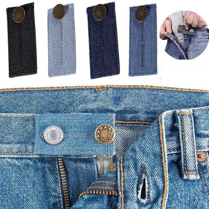 Adjustable Button Extenders for Jeans (4-Pack) by HitMyNeed