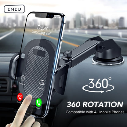 Adjustable Car Phone Cradle with Strong Suction Mount by HitMyNeed