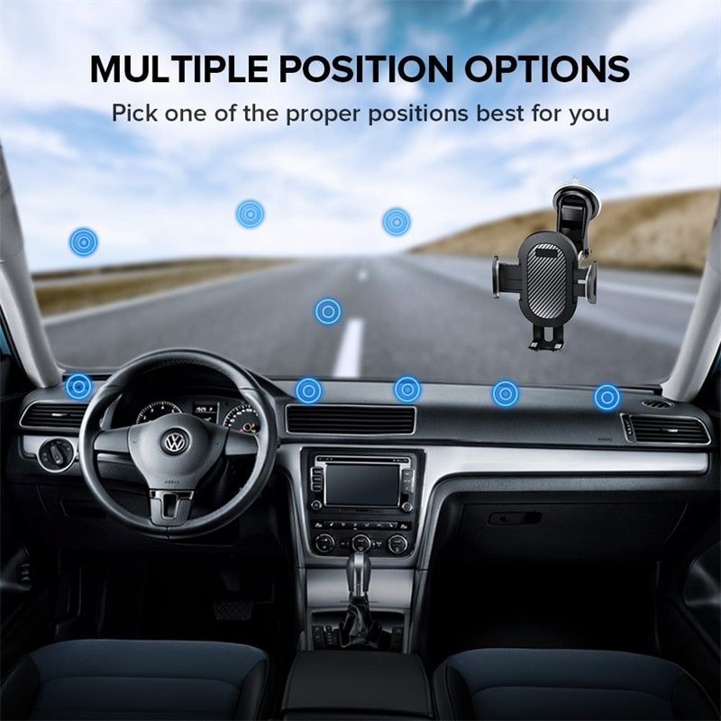 Adjustable Car Phone Cradle with Strong Suction Mount by HitMyNeed