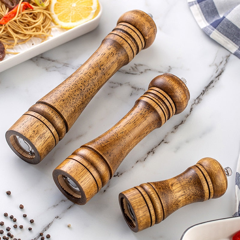 Adjustable Ceramic Core Salt & Pepper Grinder Set by HitMyNeed