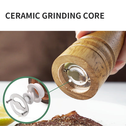 Adjustable Ceramic Core Salt & Pepper Grinder Set by HitMyNeed