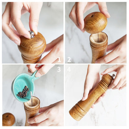 Adjustable Ceramic Core Salt & Pepper Grinder Set by HitMyNeed