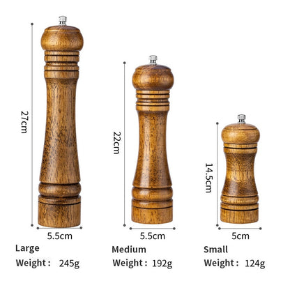 Adjustable Ceramic Core Salt & Pepper Grinder Set by HitMyNeed