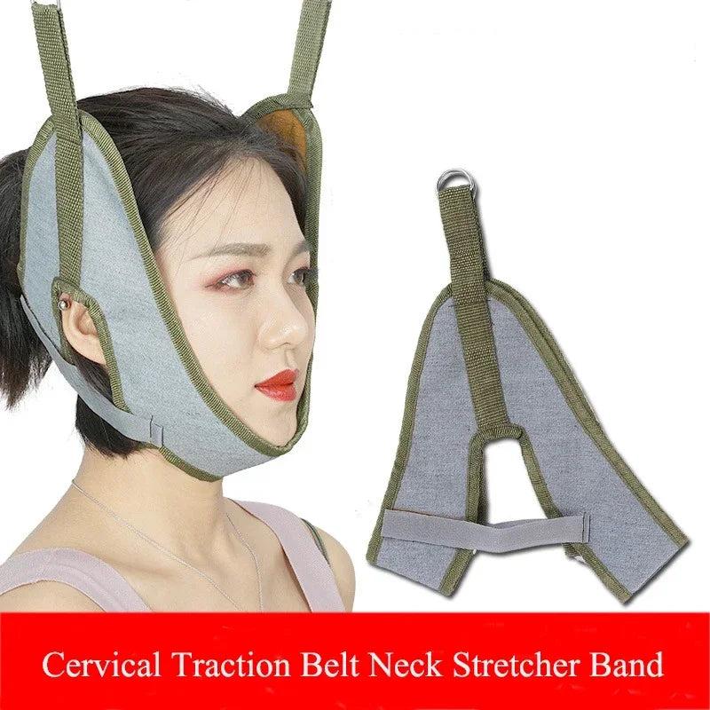 Adjustable Cervical Traction Neck Stretcher Belt gray by HitMyNeed