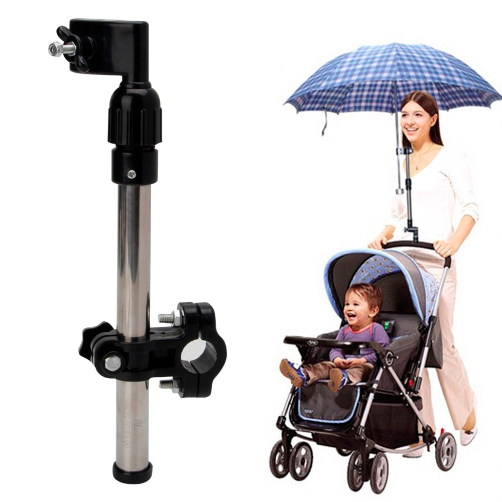 Adjustable Clamp On Stroller Umbrella Holder by HitMyNeed