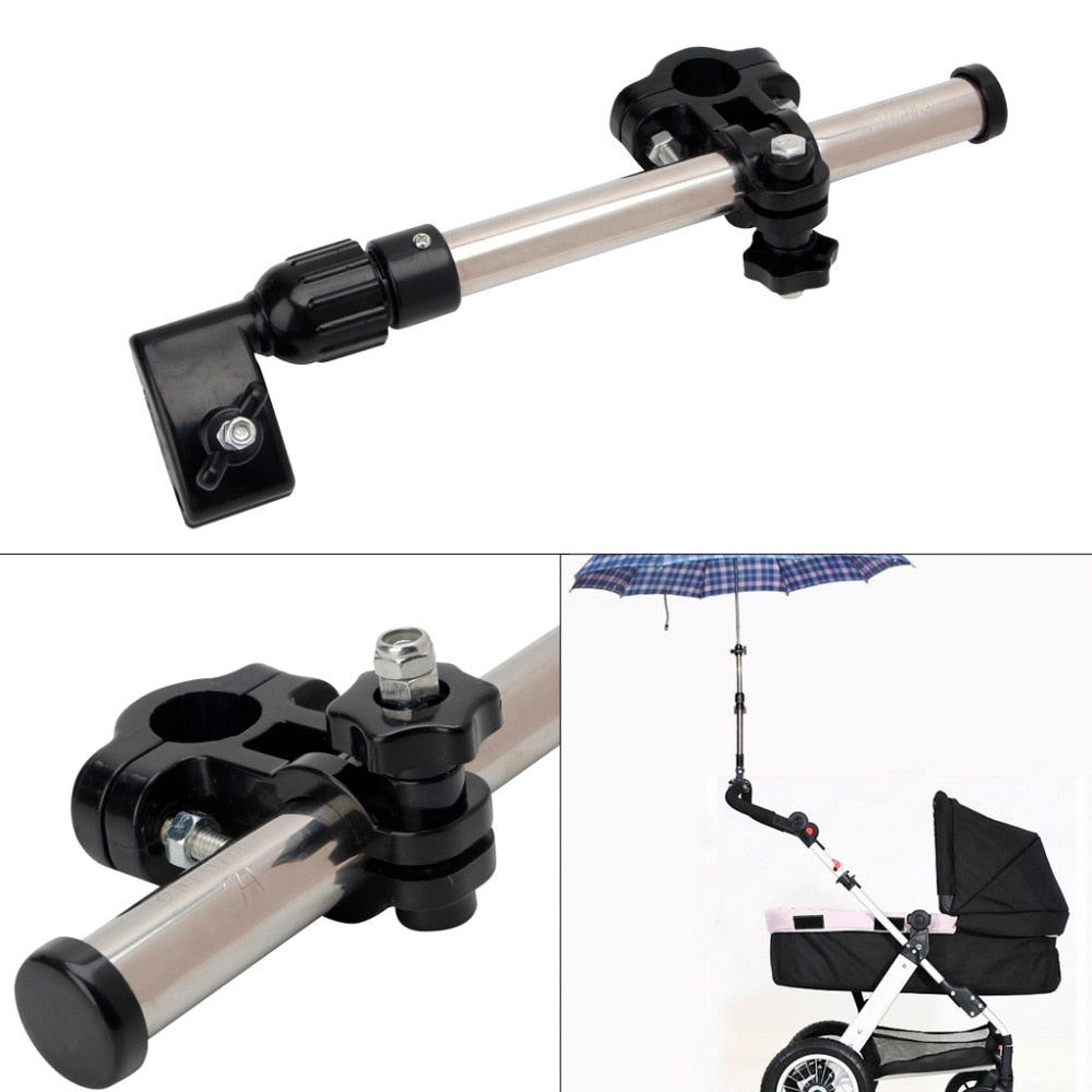 Adjustable Clamp On Stroller Umbrella Holder by HitMyNeed