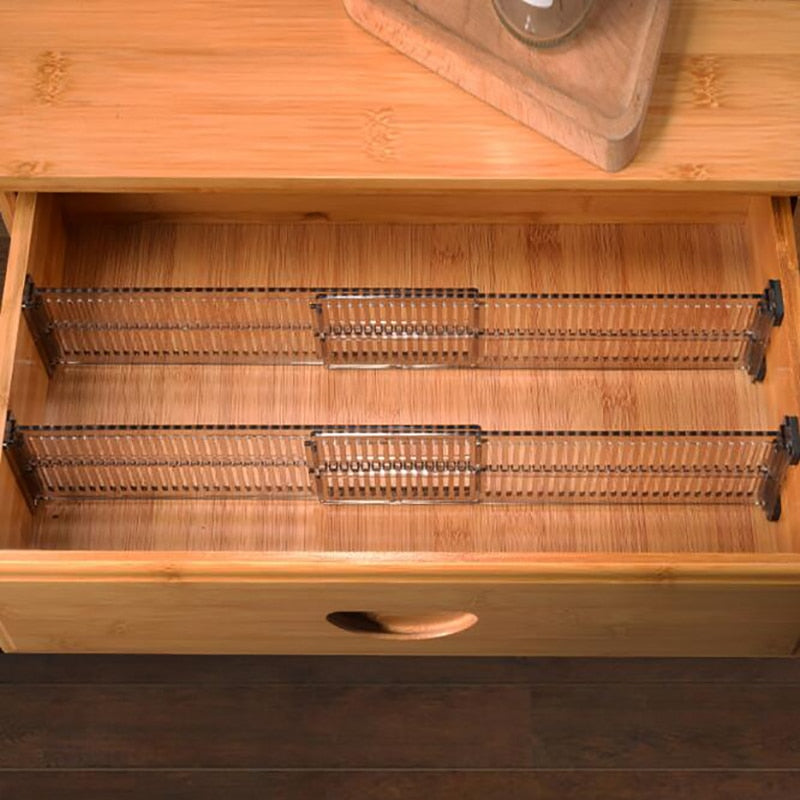 Adjustable Clear Drawer Dividers Organizer (2-Pack) by HitMyNeed