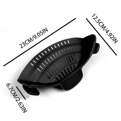 Adjustable Clip-On Pot Strainer for Pans & Bowls by HitMyNeed
