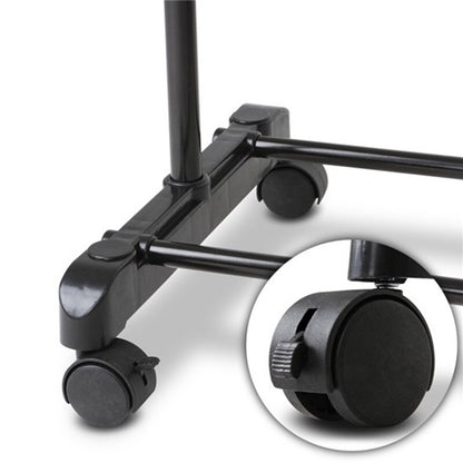 Adjustable Clothes Rack on Wheels with Shoe Shelf by HitMyNeed