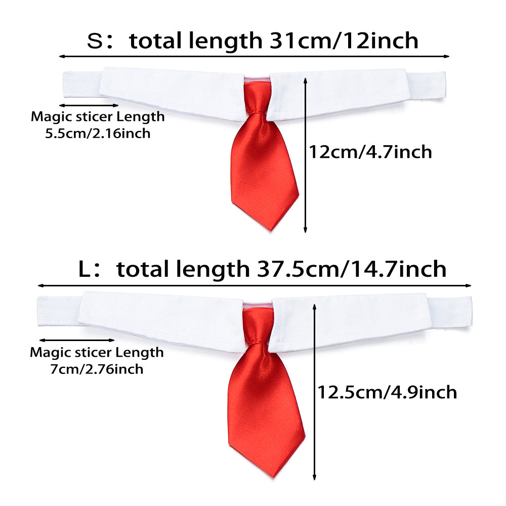 Adjustable Cotton Dog & Cat Necktie Set with Collar by HitMyNeed