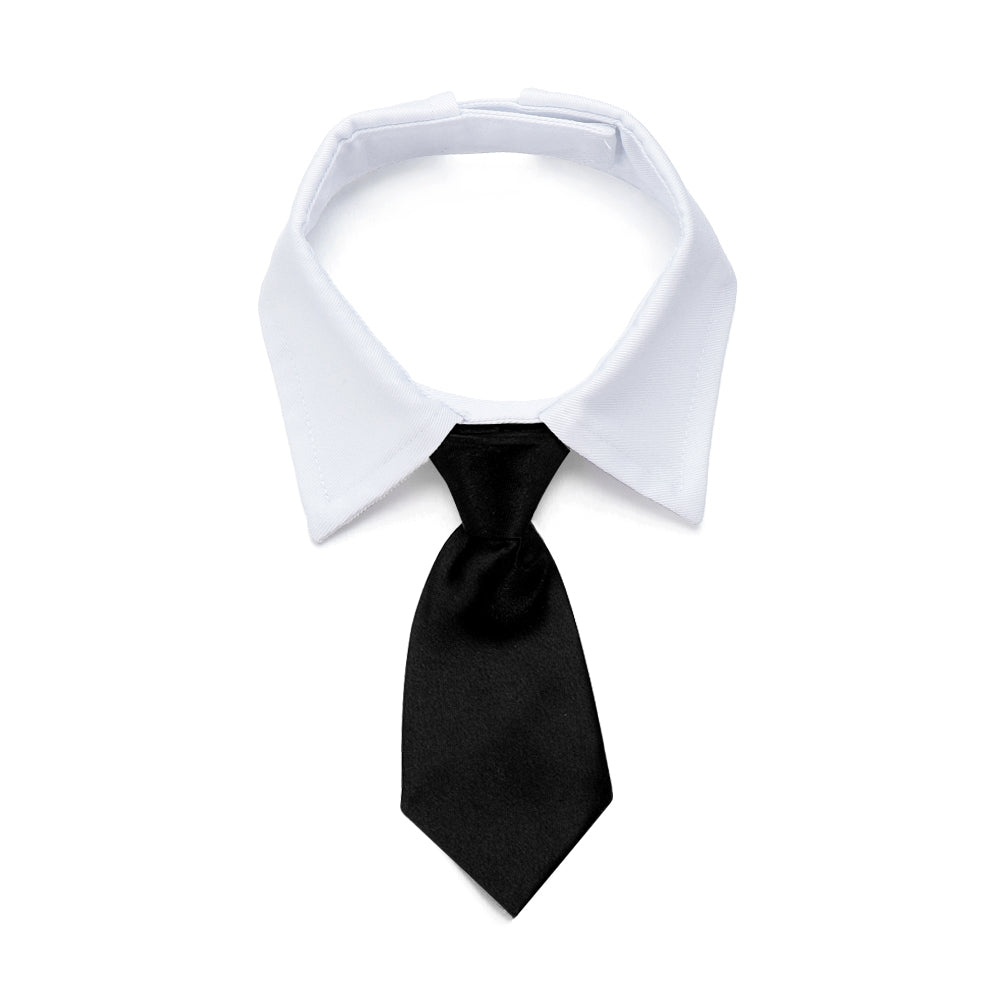 Adjustable Cotton Dog & Cat Necktie Set with Collar type1-black l by HitMyNeed