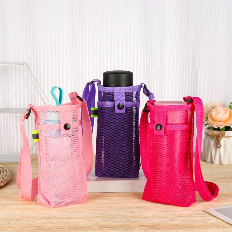 Adjustable Crossbody Mesh Water Bottle Holder by HitMyNeed