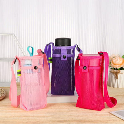 Adjustable Crossbody Mesh Water Bottle Holder by HitMyNeed