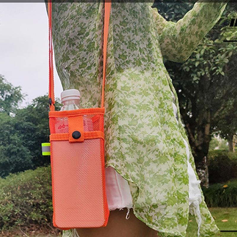 Adjustable Crossbody Mesh Water Bottle Holder by HitMyNeed