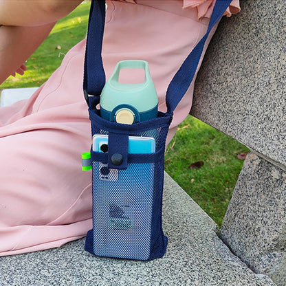 Adjustable Crossbody Mesh Water Bottle Holder by HitMyNeed