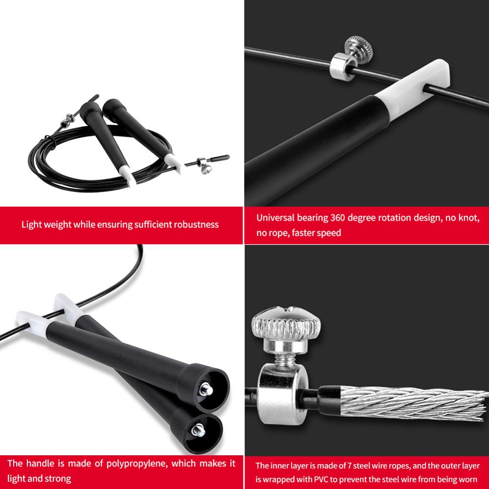 Adjustable CrossFit Skipping Rope with Steel Cable by HitMyNeed