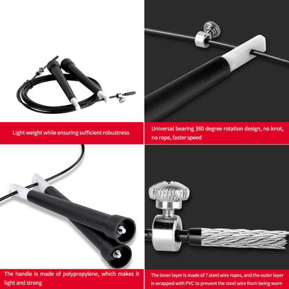 Adjustable CrossFit Skipping Rope with Steel Cable by HitMyNeed