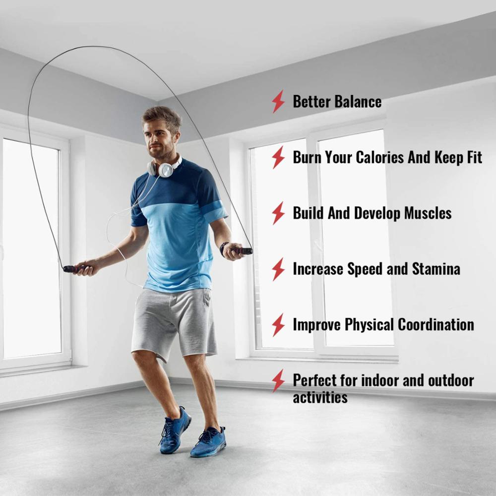 Adjustable CrossFit Skipping Rope with Steel Cable by HitMyNeed