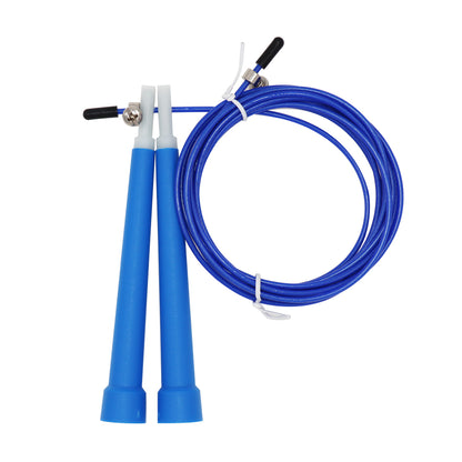 Adjustable CrossFit Skipping Rope with Steel Cable blue by HitMyNeed