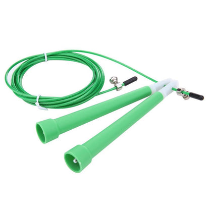 Adjustable CrossFit Skipping Rope with Steel Cable green by HitMyNeed