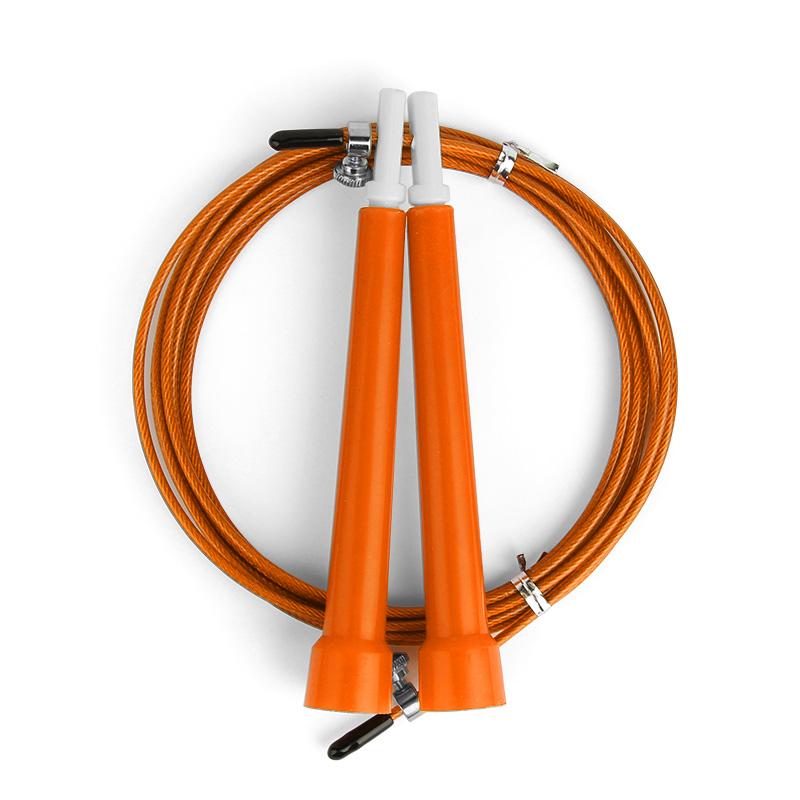 Adjustable CrossFit Skipping Rope with Steel Cable orange by HitMyNeed