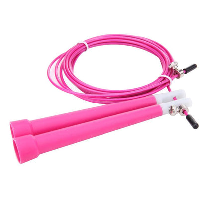 Adjustable CrossFit Skipping Rope with Steel Cable pink by HitMyNeed
