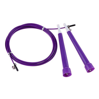 Adjustable CrossFit Skipping Rope with Steel Cable purple by HitMyNeed