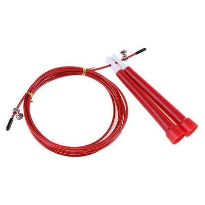 Adjustable CrossFit Skipping Rope with Steel Cable red by HitMyNeed