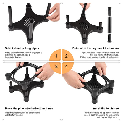 Adjustable Desktop Speaker Stands for 5-8" Monitors by HitMyNeed