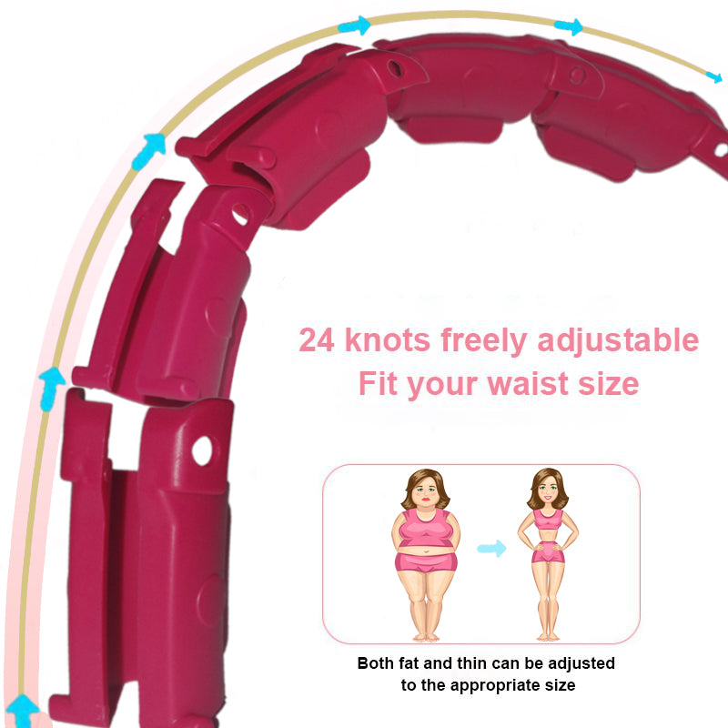 Adjustable Detachable Massage Fitness Hoop 24-sections-purple by HitMyNeed