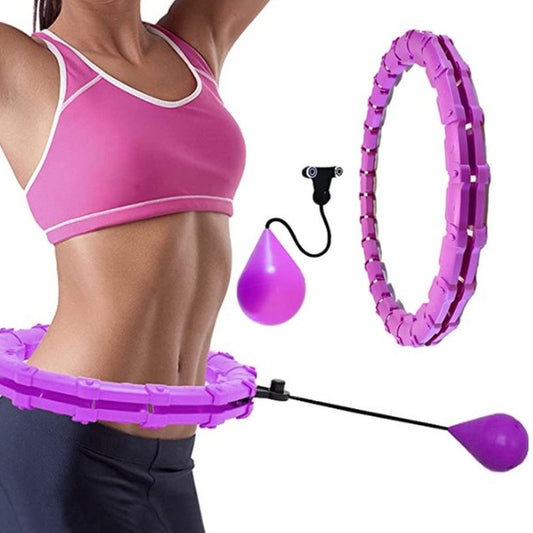 Adjustable Detachable Massage Fitness Hoop 28-sections-blue by HitMyNeed